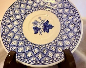 Vintage Spode saucers  China in Blue geranium pattern. 10 saucers total.