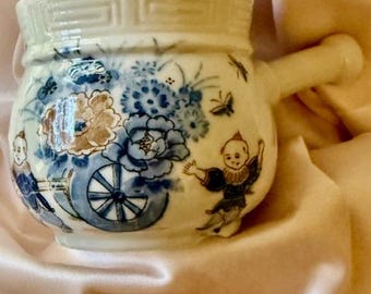 Vintage Japanese straight handle broth pot.