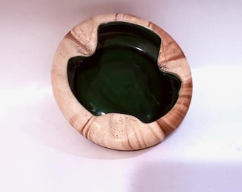 Vintage 1950's Romco Rocky Mountain pottery ashtray.