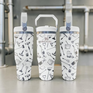 Cleaning Service Engraved Stanley Flip Straw Tumbler House Cleaning Gift Maid Gift Cleaning Crew Cup 20oz 30oz 40oz  ⸻