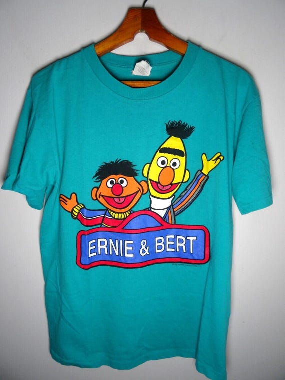 90's SESAME STREET バート&アニー キャラクターパロディTシャツ