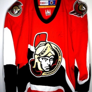 Vintage 90s Ottawa Senators CCM Jersey – Men’s XL / Signed Volchenkov #24 / Red NHL Hockey Shirt / Retro Canada Jersey