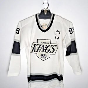 Maillot de hockey CCM Maska des Kings de Los Angeles vintage des années 90 pour jeunes XL Wayne Gretzky / Hockey rétro / Vêtements de sport LNH