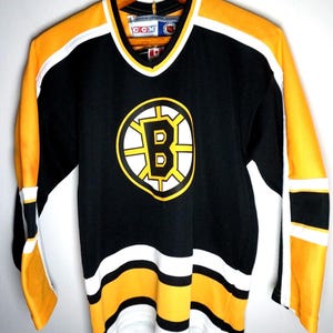 Vintage Boston Bruins Jersey / Youth Large XL / 90s CCM Black Hockey NHL Allison #41 Retro