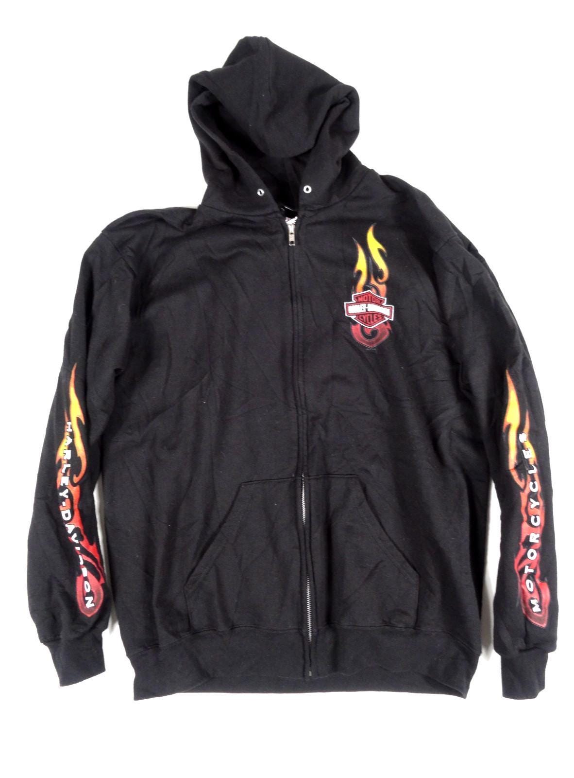 トップス Vintage Harley Davidson zip up hoodie XL Vintage Harley Davidson Zip up Hoodie - Etsy