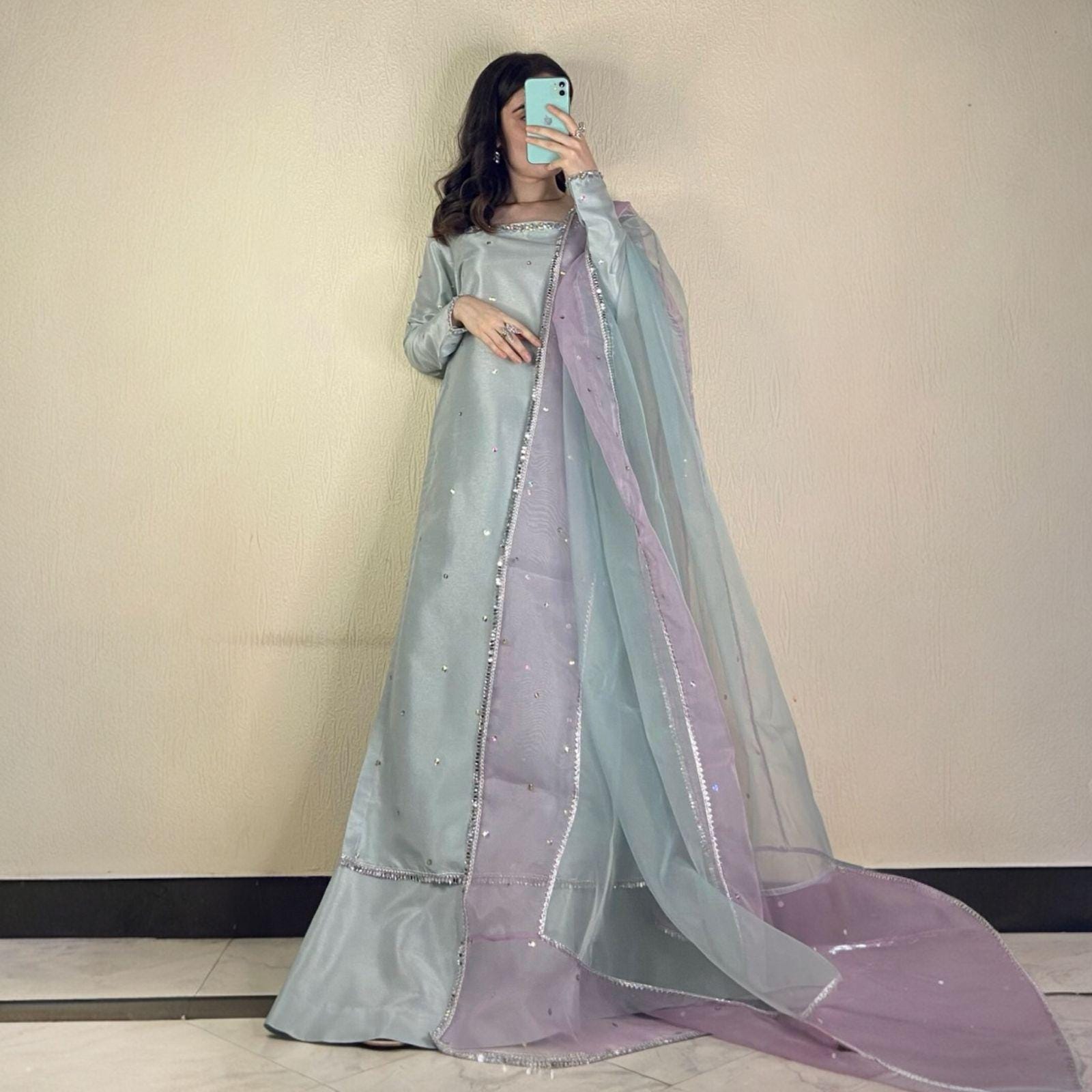 sachin and babi light blue dress Simple Elegant Indian Dress