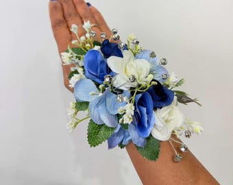 Silk Floral Wedding Wrist Corsage: Bridesmaid, Mother, Prom