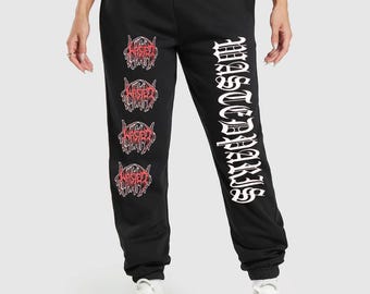Twisted Faith Unisex Jogger Pants, Gothic Streetwear Sweatpants, Graphic Joggers, Punk Metalcore Aesthetic, Y2K Grunge Urban Outfit