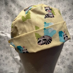 Trash panda Raccoon scrub caps