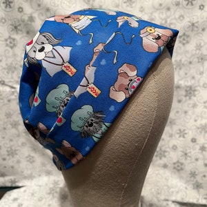 Ladies scrub cap Dogs in scrubs
