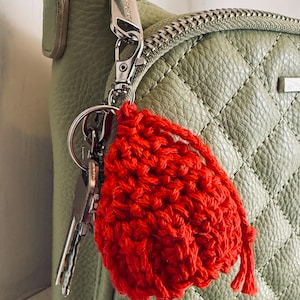 Ice Melt Hat Keychain Bright Red