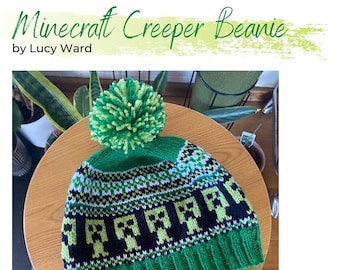 MinecraftCreeperPattern - child and adult - KNITTING PATTERN ONLY