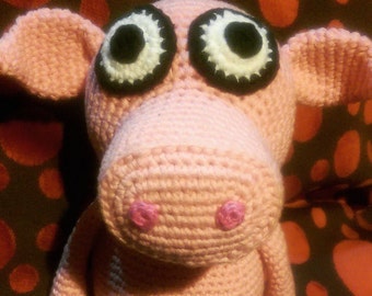 Joli motif de cochon au crochet