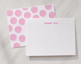 Thank You Note Set, Pink