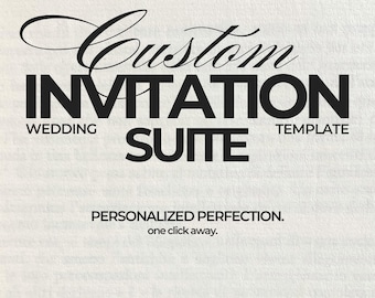 Made-to-Order Custom Wedding Invitation Suite Design | Personalized Website Template Canva