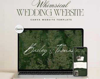 Wedding Website: Customizable Canva Template (Digital Download)