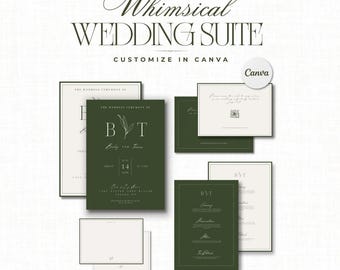 Vintage Wedding Invitation Suite: Elegant RSVP Card (Digital Download)