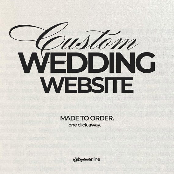 Made-to-Order Custom Wedding Website Design | Personalized Website Template