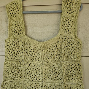 Granny Puff Flower Tank Top Pattern - Digital PDF Download