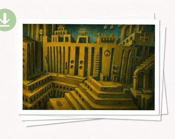 Futuristische dystopische industriële architectuur