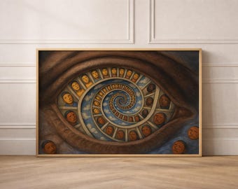 Eye of Consciousness Framed Poster | Surreal Spiritual Visionary Art | Meditation Room Wall Art