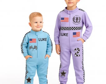 Custom Kids Racing Costume | Personalized Race Car Outfit