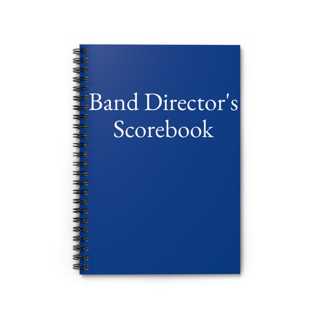 Band Director Scorebook: Ruled Line Spiral Notebook - Etsy