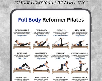 Tabela ćwiczeń Full Body Reformer Pilates (do pobrania w wersji cyfrowej)
