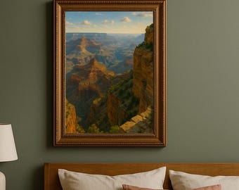 Grand Canyon home decor wall art prints framed | Golden Hour Arizona Landscape Wall Art