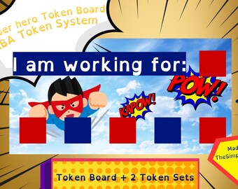Superhero Token Board: ABA Therapy Reward Chart (Digital Download)
