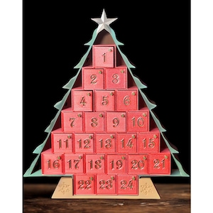 3D Printed - Christmas Tree Advent Calendar with Base