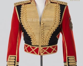 Michael Jackson Leave Me Alone Military Jacket: Red Hussar Performance Costume