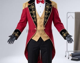 Steampunk Ringmaster Jacket | Gothic Victorian Tailcoat | Circus Carnival Coat for Women Men | Burlesque Costume