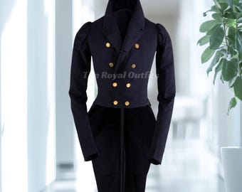 Handmade Navy Wool Regency Tailcoat - 18th Century Reenactment Coat