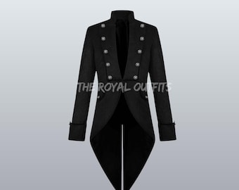 Herren Gothic Samtfrack | Handgemachte Viktorianischer Steampunk Gehrock