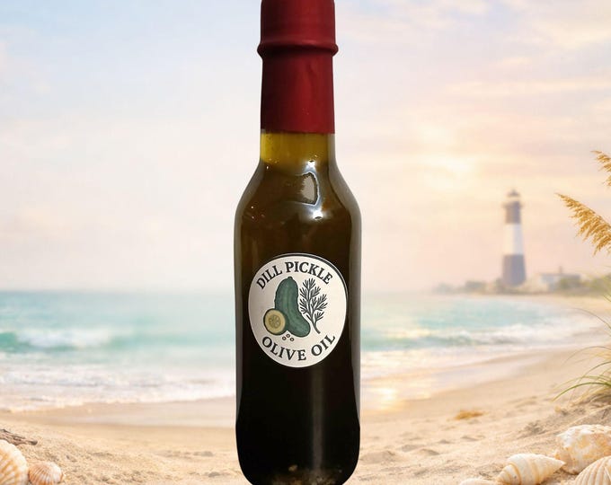 Dill Pickle Infused Olive Oil | Gourmet Cooking, Salad Dressing, Bread Dip (5 oz)