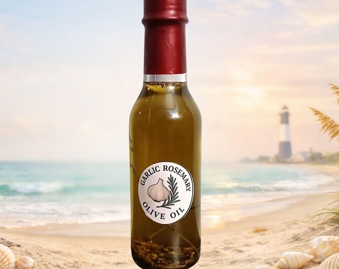 Garlic Rosemary Infused Olive Oil | Gourmet Cooking, Salad Dressing, Bread Dip (5 oz)