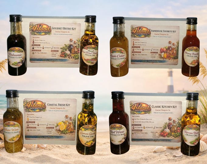Gourmet Vinaigrette Kit Set | Infused Olive Oil & Vinegar Collection