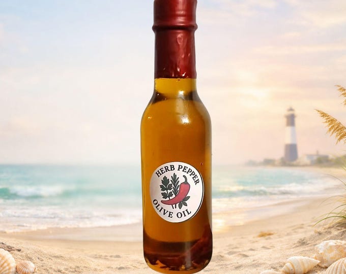 Herb Pepper Infused Olive Oil | Savory Gourmet Cooking & Dipping Oil
