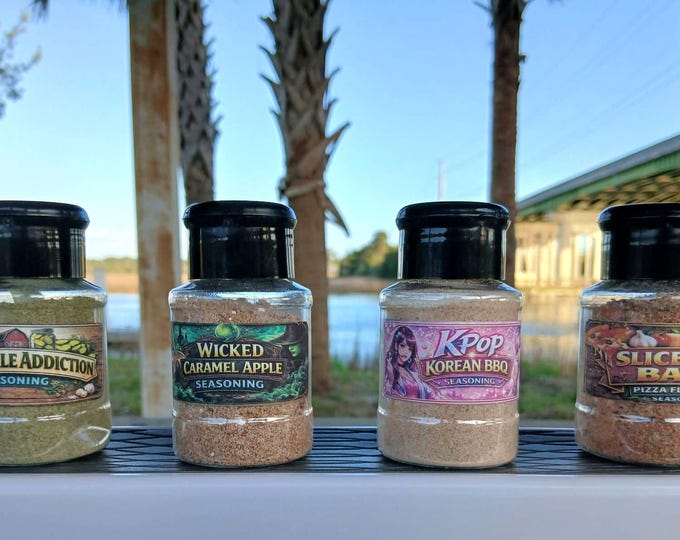 Dill Pickle, Caramel Apple, Korean BBQ, Pizza Seasoning Set – Snack Flavors