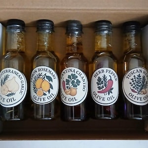 Flavor Infused Olive Oil Sampler Pack FIVE RANDOM PICKS of our 2oz sampler bottles