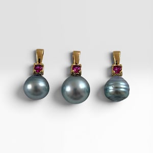 Tahitian Pearl Ruby Pendants ONLY