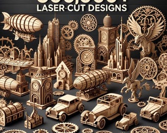 Progetti tagliati al laser: mega pacchetto di oltre 500.000 file (SVG, DXF, AI)