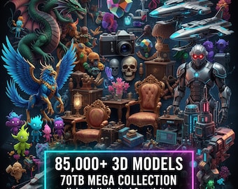 Pacchetto STL per stampa 3D: oltre 85.000 modelli organizzati per un facile utilizzo