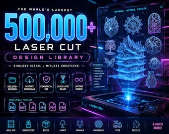 Laser Cut Design Bundle - 500,000+ SVG Files for Cricut & CNC