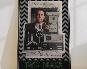 Twin Peaks Poster, The Black Lodge, Twin Peaks Give 1990's tv, David Lynch, Twin Peaks Art, Cult Classics Gift, 90's Tv Show Gift