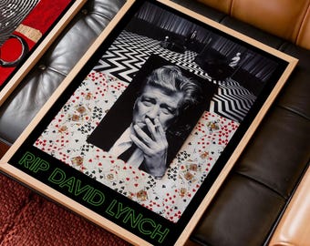 Twin Peaks Poster, RIP David Lynch, Twin Peaks Give 1990's tv, David Lynch, Twin Peaks Art, Cult Classics Gift, 90's Tv Show Gift