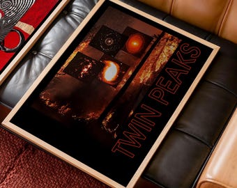 Twin Peaks Poster, Fire Walk With Me, Twin Peaks 1990's tv, David Lynch, Vintage Twin Peaks Art, Cult Classics Gift, 90's Tv Show Gift,