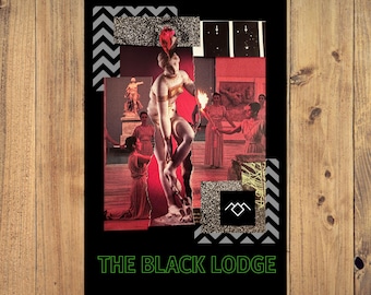 Twin Peaks Poster, 24x36 Poster The Black Lodge, Twin Peaks 1990's tv, David Lynch, Twin Peaks Art, Cult Classics Gift, 90's Tv Show Gift