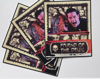 Twin Peaks Sticker Black Lodge- Fan Art Inspired by David Lynch - 90's TV Show Gift - Twin Peaks Gift - Laura Palmer - Agent Dale Cooper